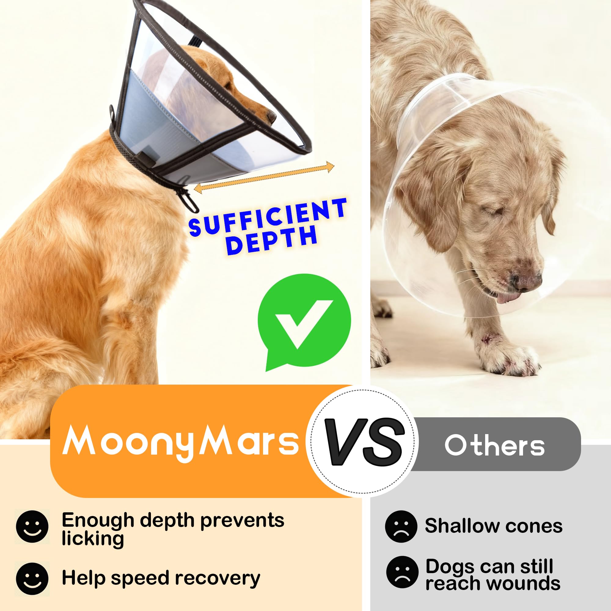MoonyMars soft cone uses double-layer mesh for breathable neck comfort.