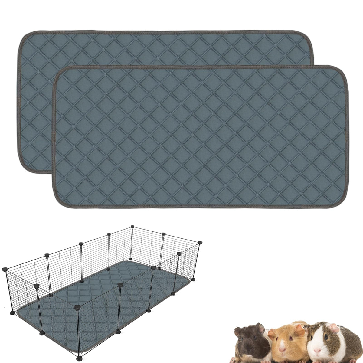 Mooydee 2-pack cage liners set up for a clean, dry guinea pig space