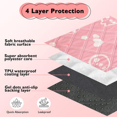 Mooydee guinea pig liner anti-slip bottom stays securely in place.
