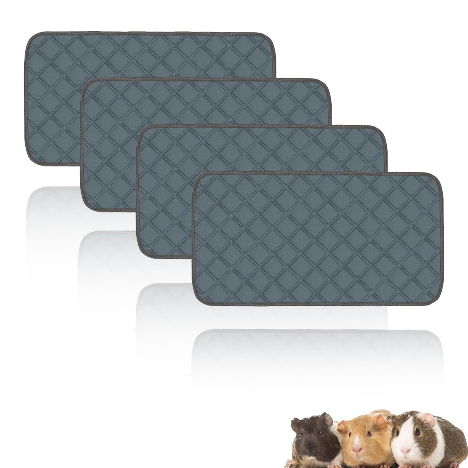 Mooydee guinea pig pads pack: four reusable liners for dry cages and easy cleaning.
