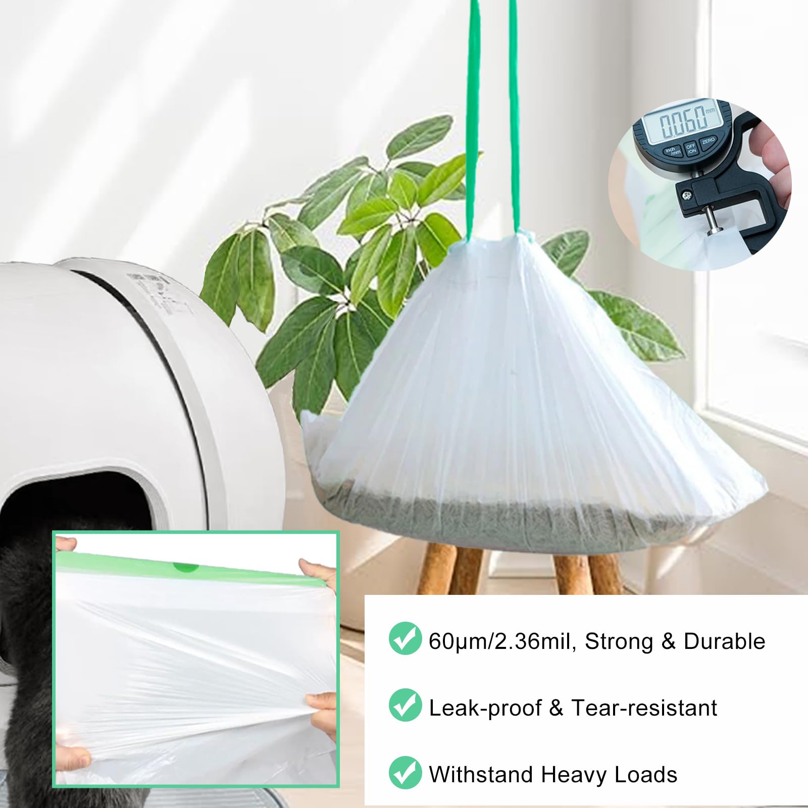 Mooydee self-cleaning litter box compatibility for easy integration.