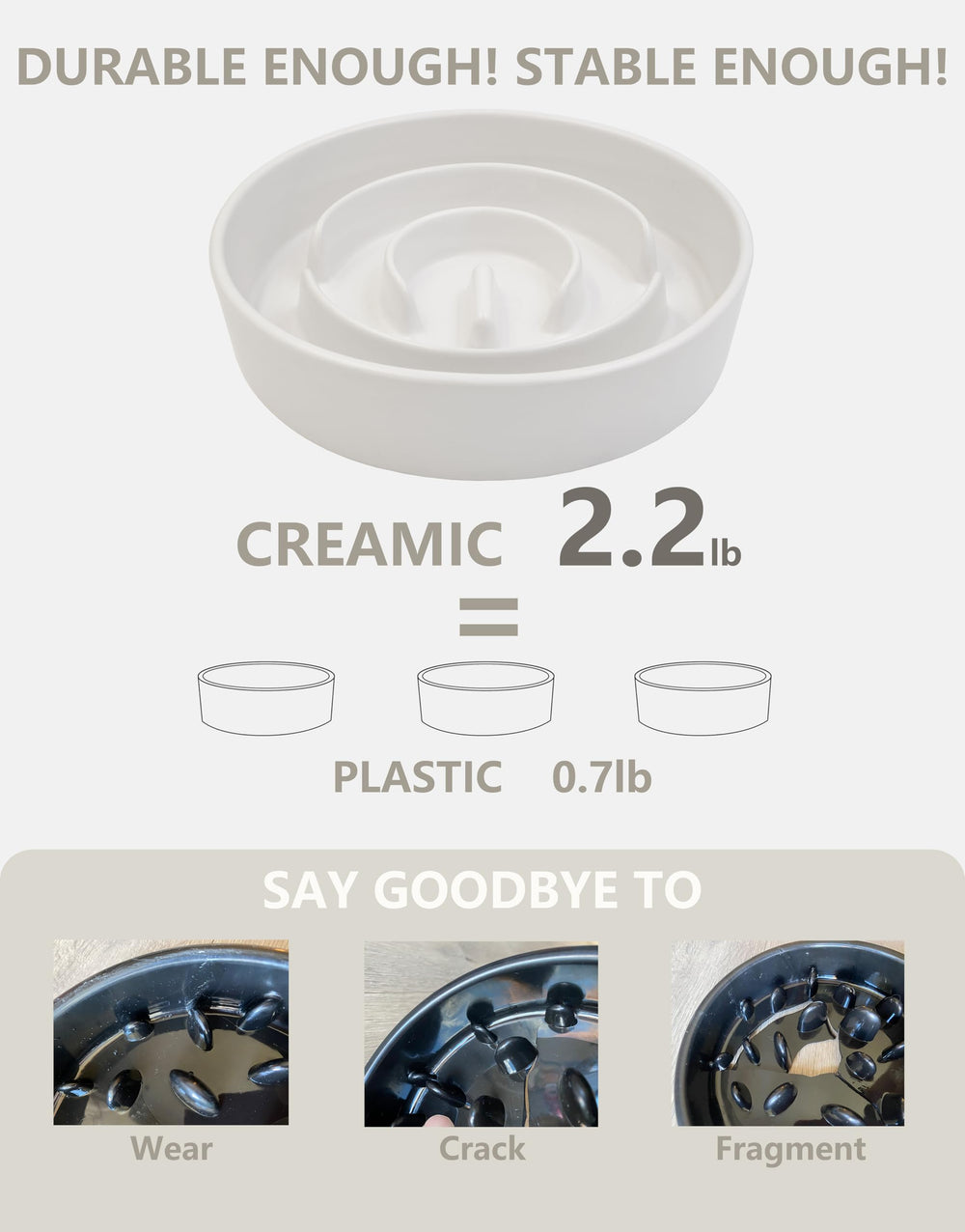 MOPANG slow-feeder bowl features a non-slip base to stabilize during meals