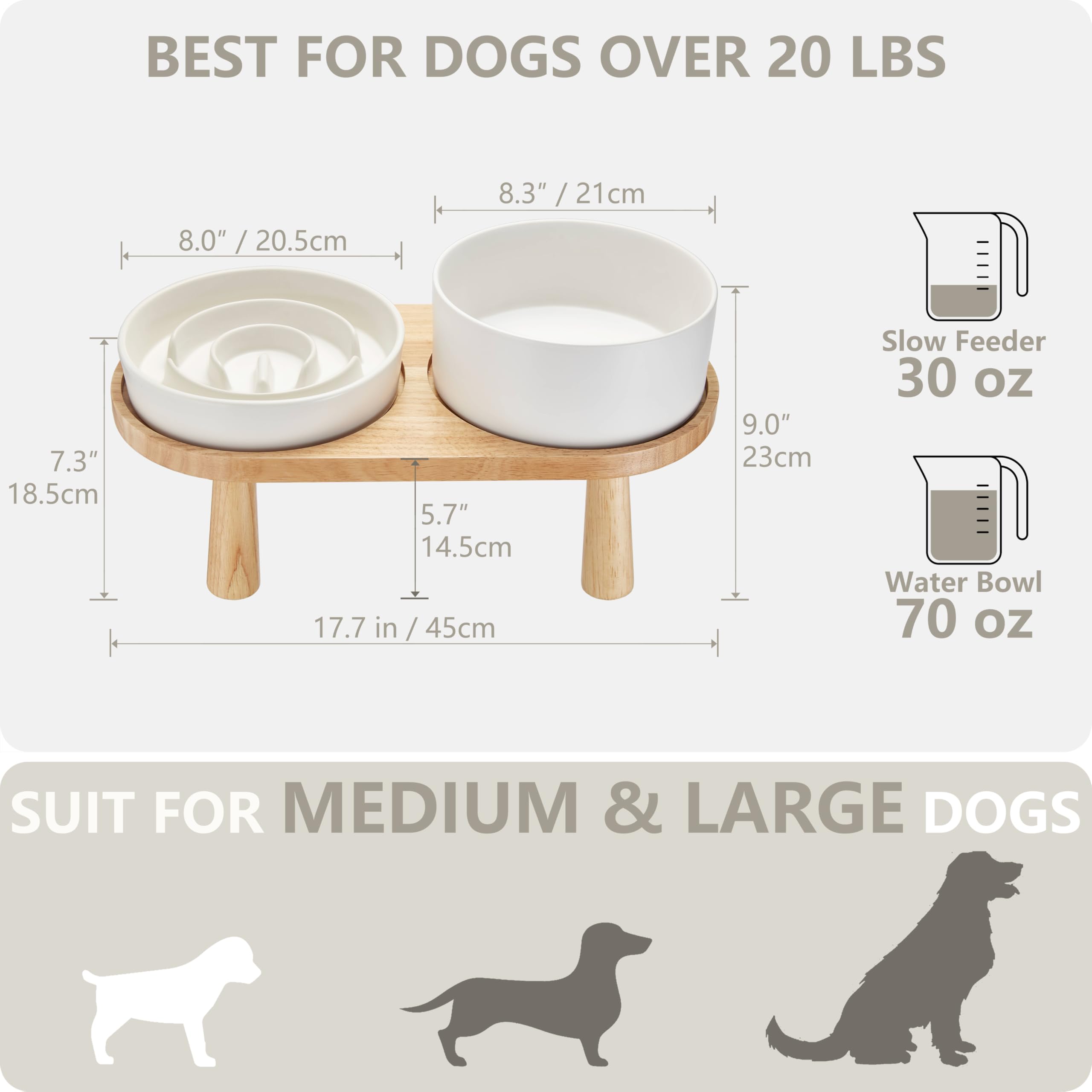 MOPANG water bowl in set highlighting large hydration capacity