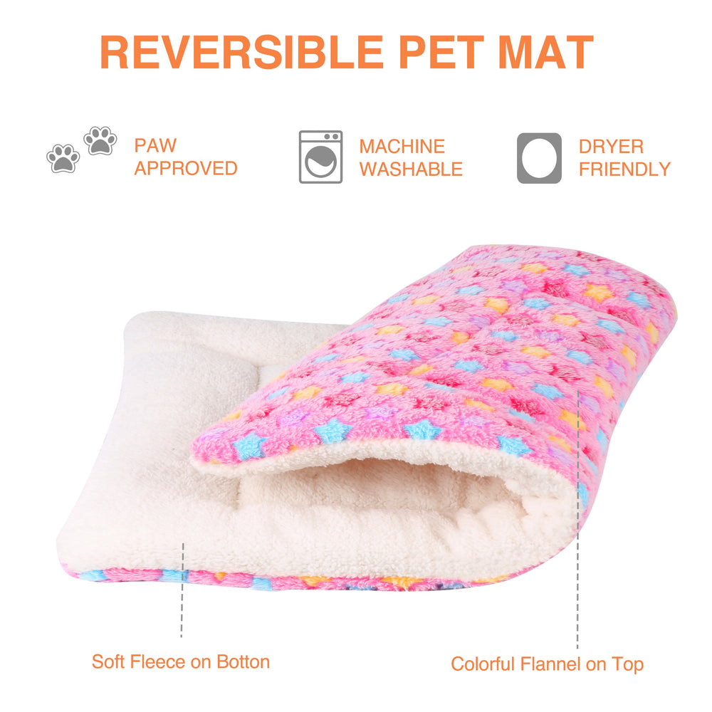 Mora Pets star-print brown crate pad adds plush padding