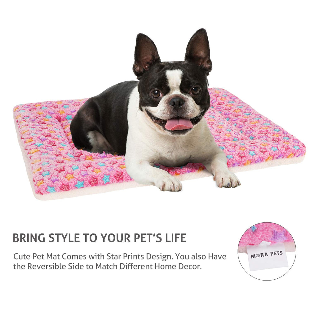 Mora Pets travel-friendly crate mat ideal for carriers and vehicles.