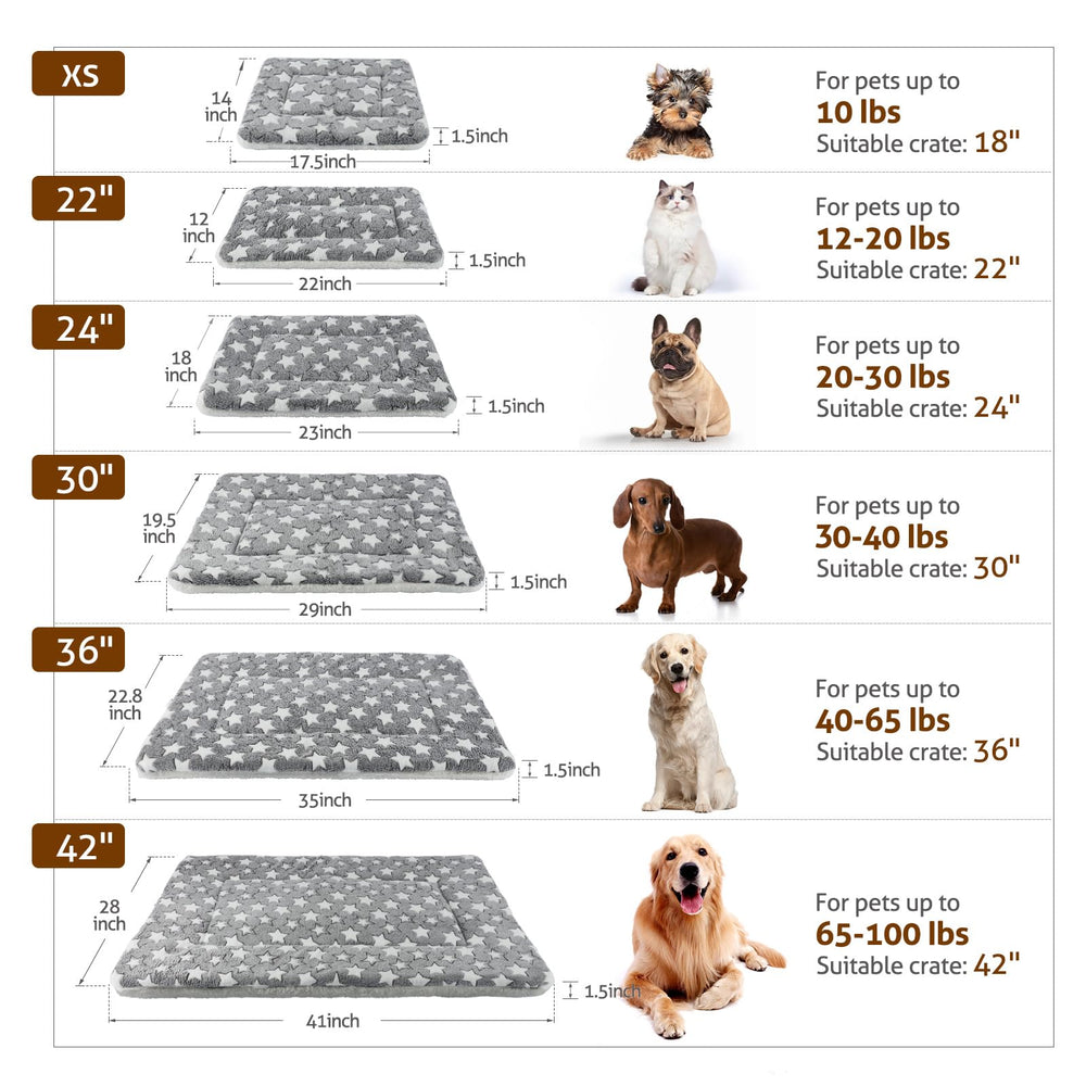 Mora Pets 22-inch bed fits standard crates for small and medium dogs