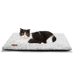 Mora Pets self warming cat bed closeup of carbon infused cover for warmth