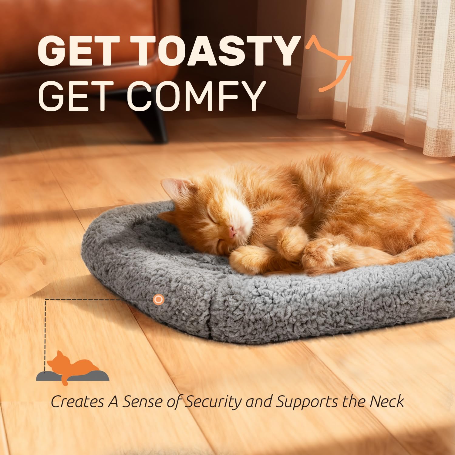 Mora Pets self warming cat bed lightweight and portable for travel