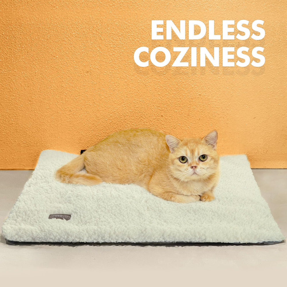 Mora Pets non-slip bottom keeps the mat in place during restless naps