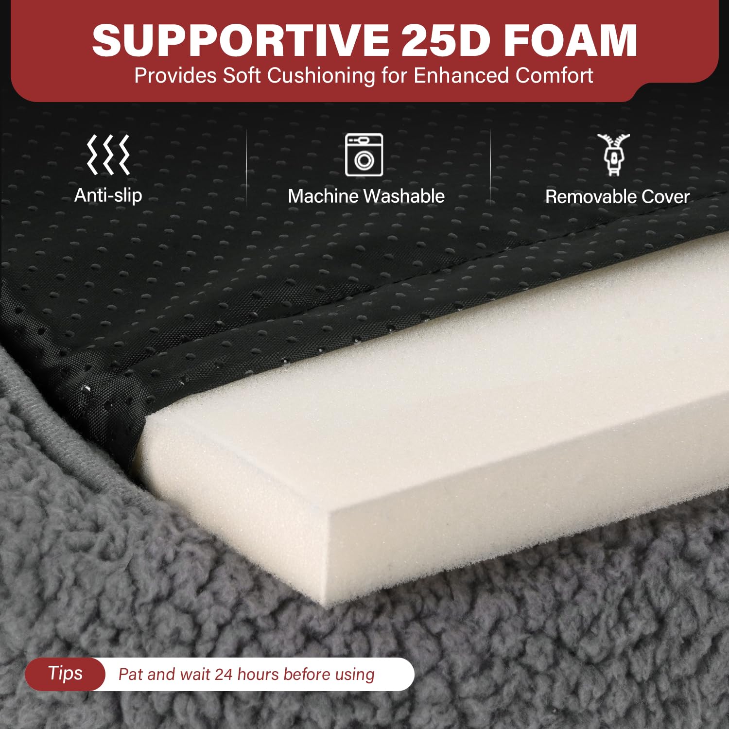 Mora Pets bed uses sherpa fabric for soft, durable warmth