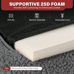 Mora Pets bed uses sherpa fabric for soft, durable warmth