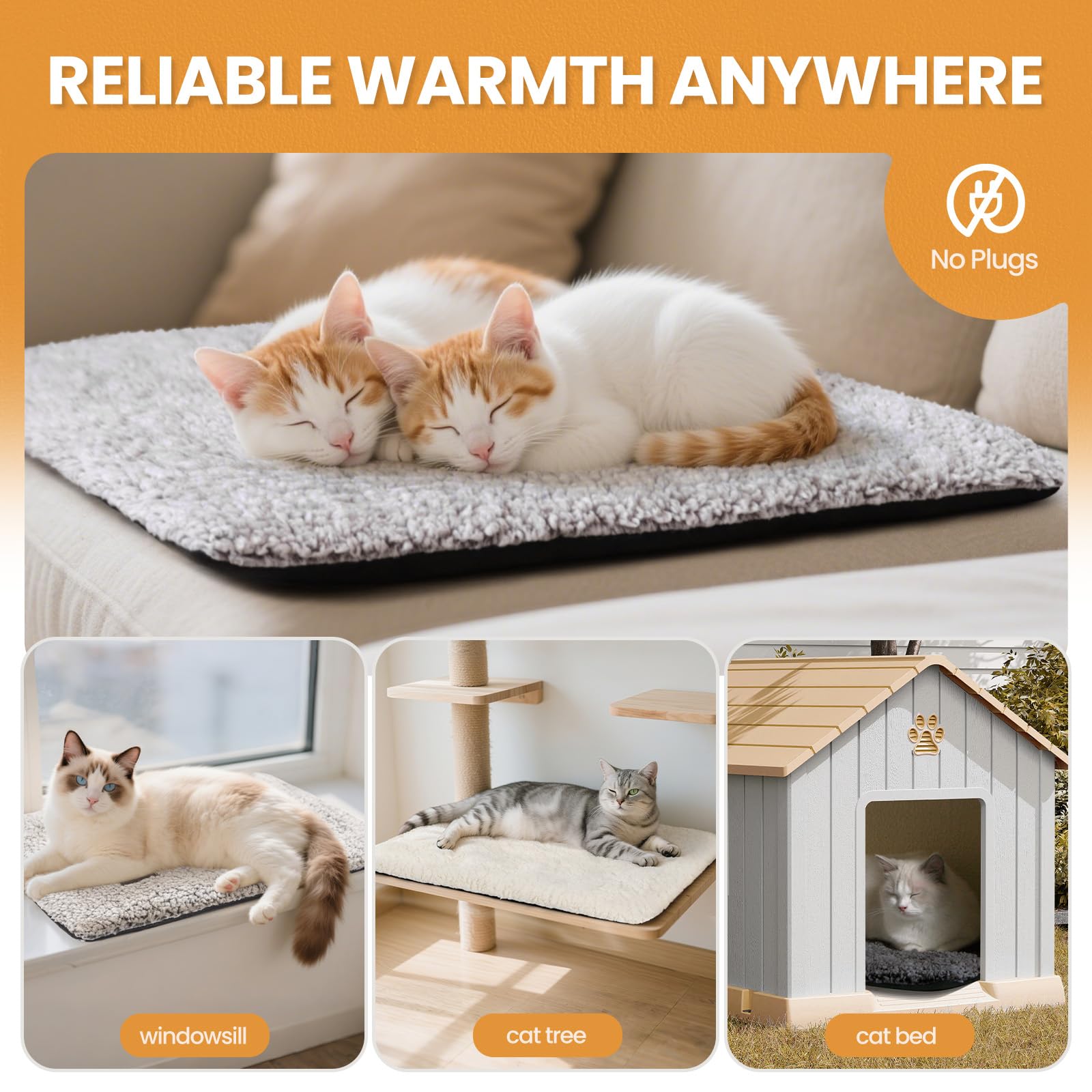 Ideal for indoor or outdoor use Mora Pets self warming bed