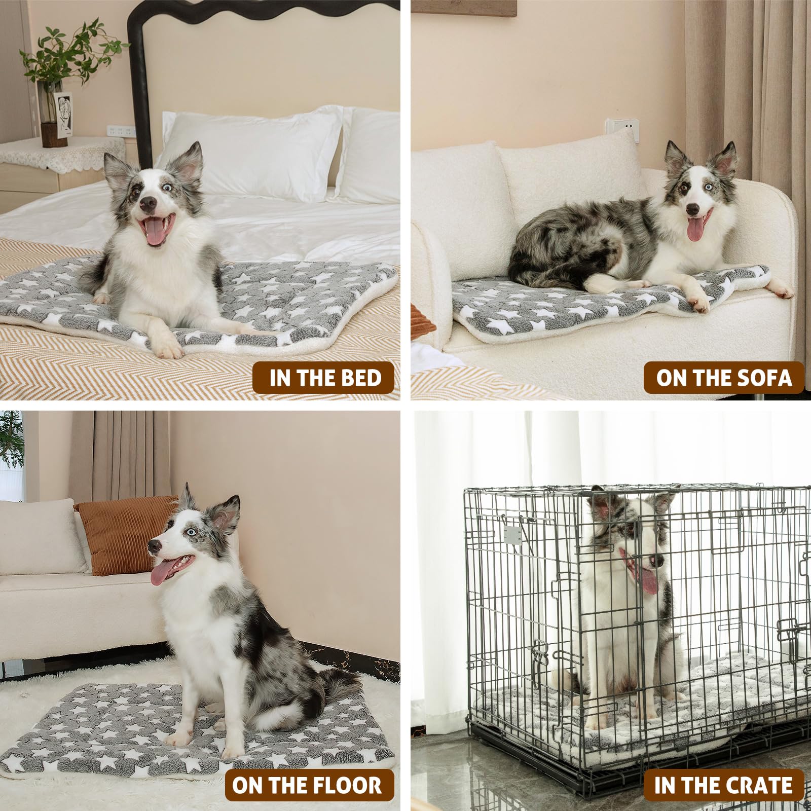 Mora Pets reversible fleece crate pad offers versatile color options for décor