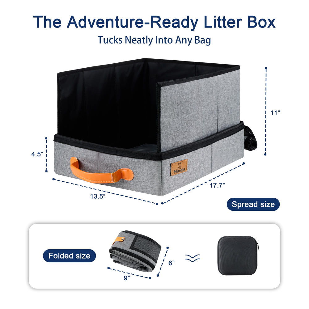 MORAIS litter box open and spacious for cats during travel.