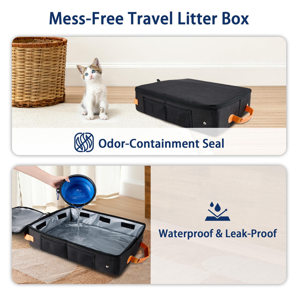 Morais private lid offers cat privacy during travel and stops mess.