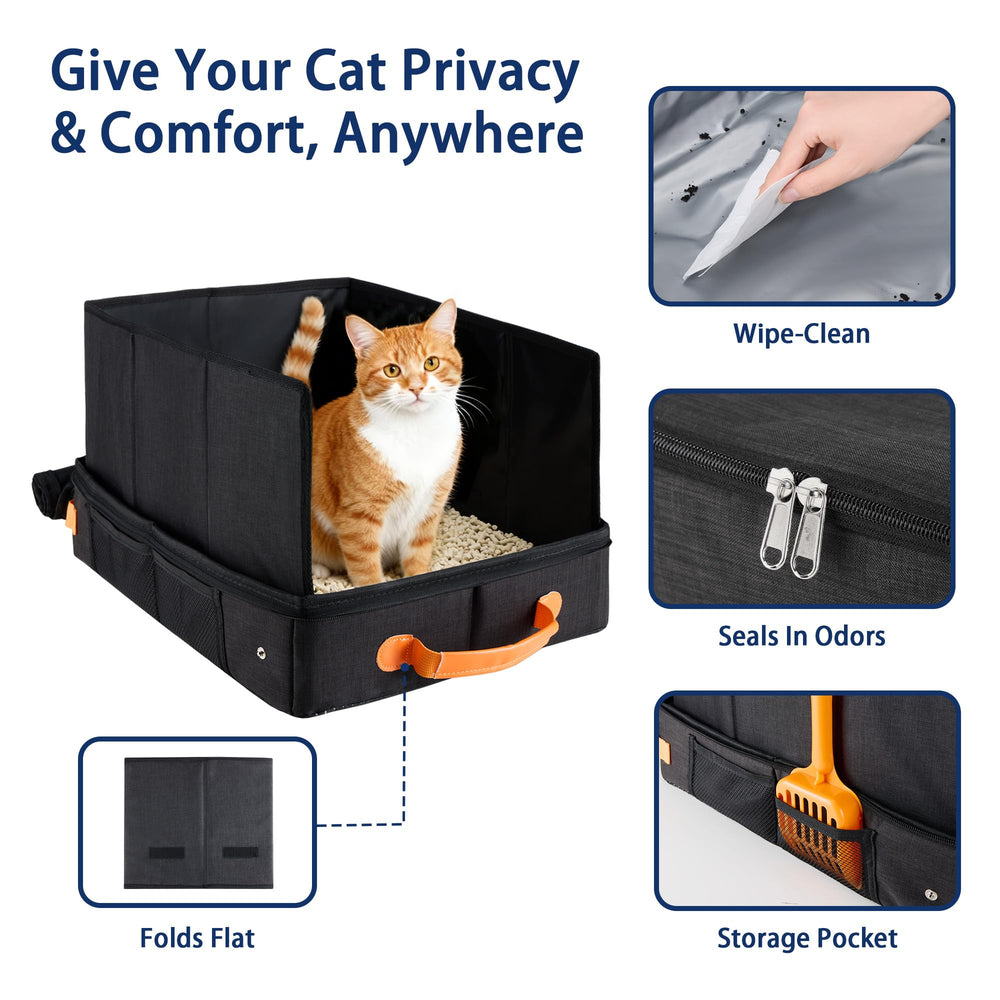 Morais spacious cat litter box accommodates kittens and adults for comfortable turns.