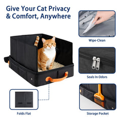 Morais spacious cat litter box accommodates kittens and adults for comfortable turns.