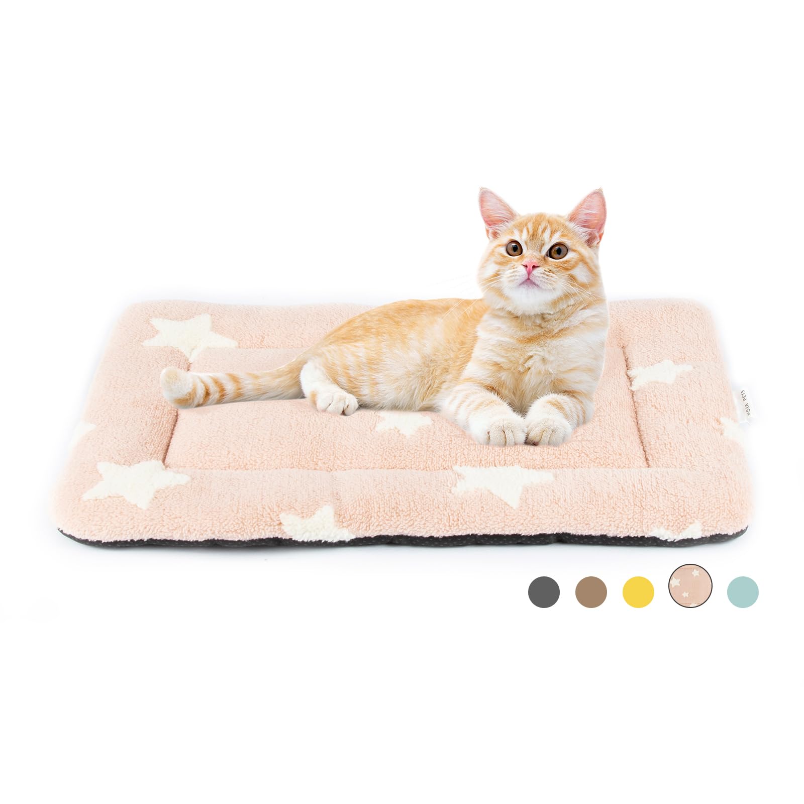 Mora Pets cat bed with pink star provides cozy indoor comfort.