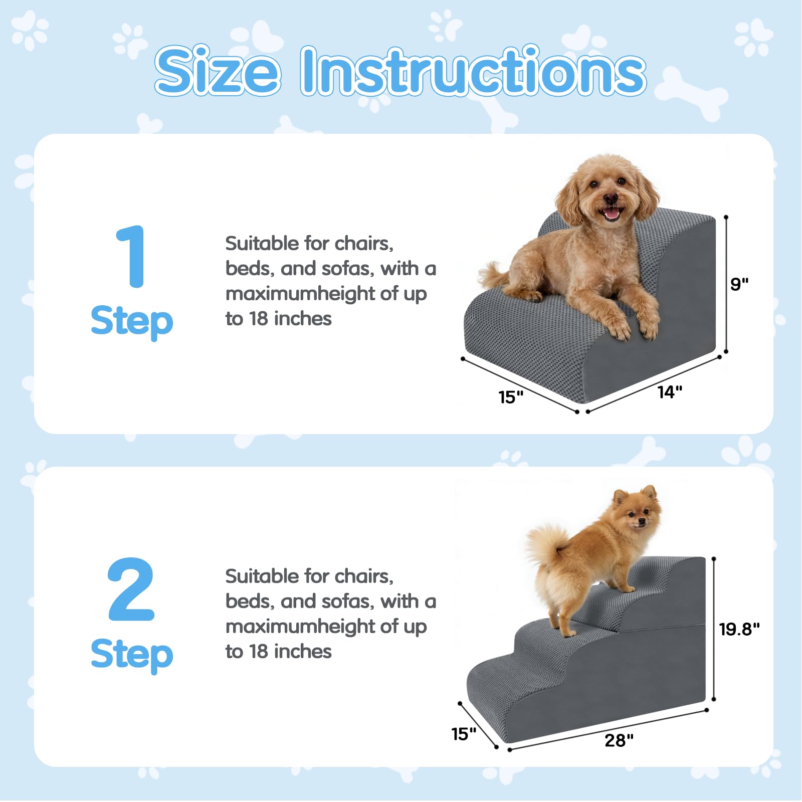 MOREZZF dog stairs sturdy right-angle support for confident ascents.