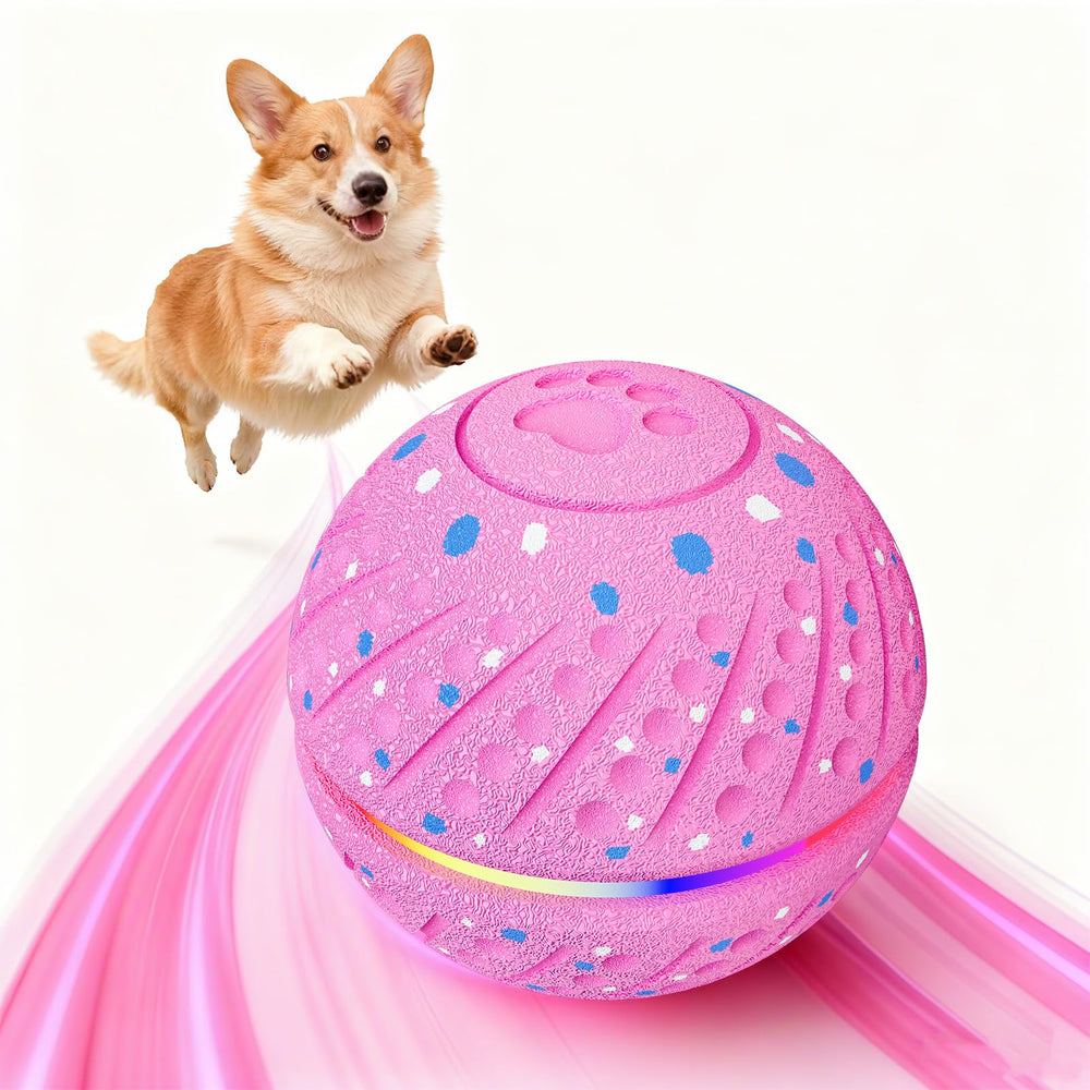 morhandisn interactive dog ball self-roll engages indoors with glowing motion