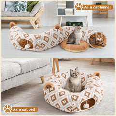 Morikey cat tunnel bed soft inner cushion delivers extra comfort