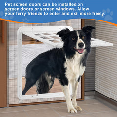 Morikey dog screen door flap opening, wide for easy pet passage.