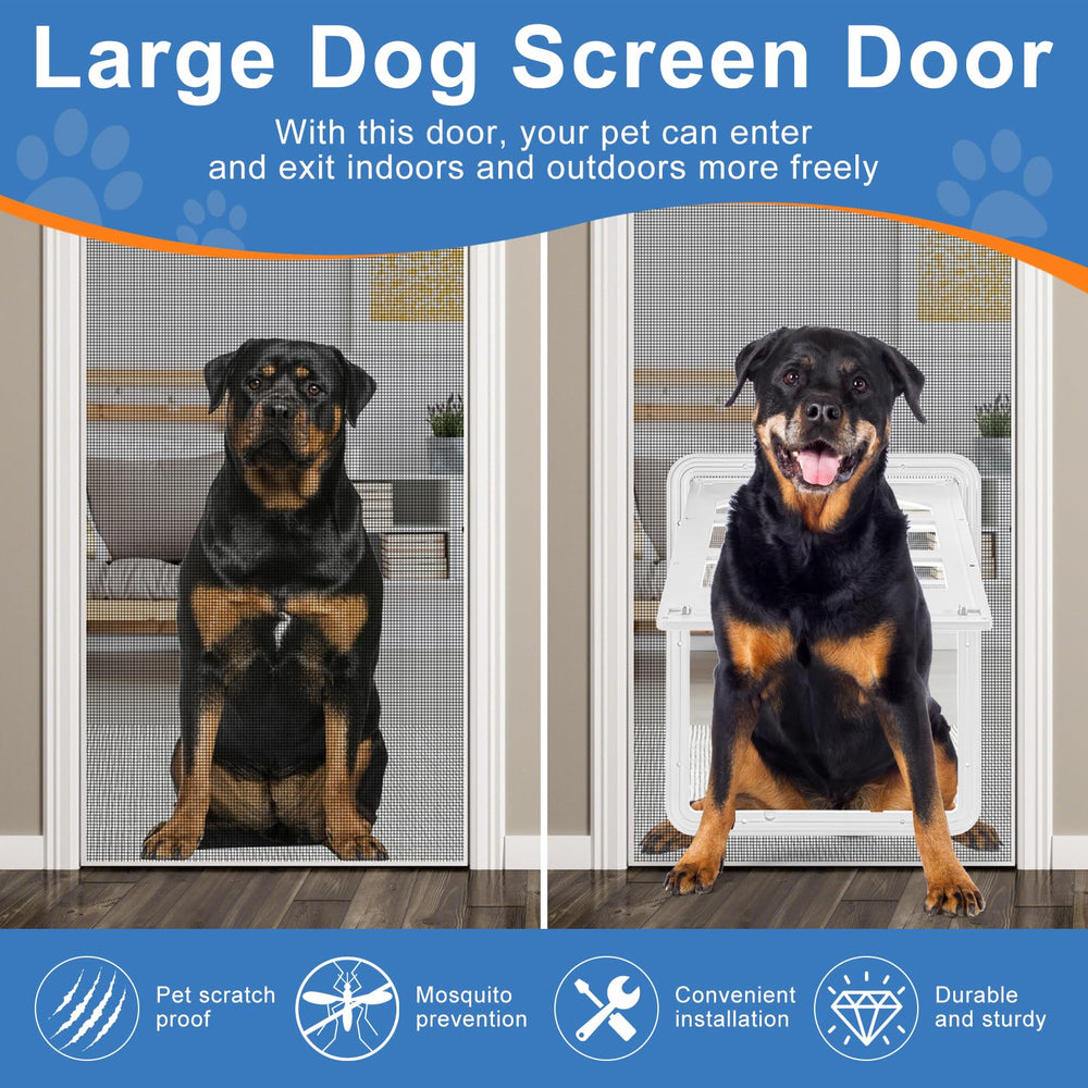 Morikey screen door compatible with windows and various screened openings.