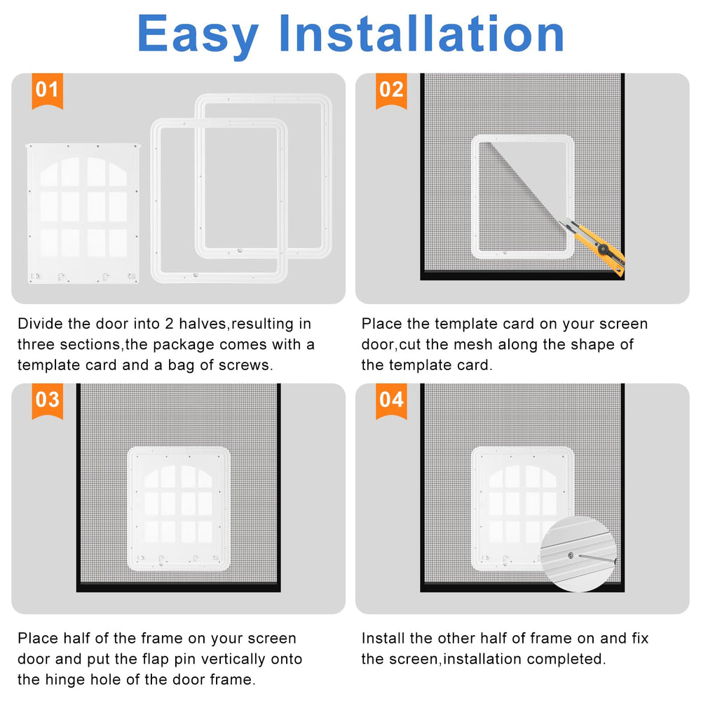 Morikey white door panel blends with home doors and screens.