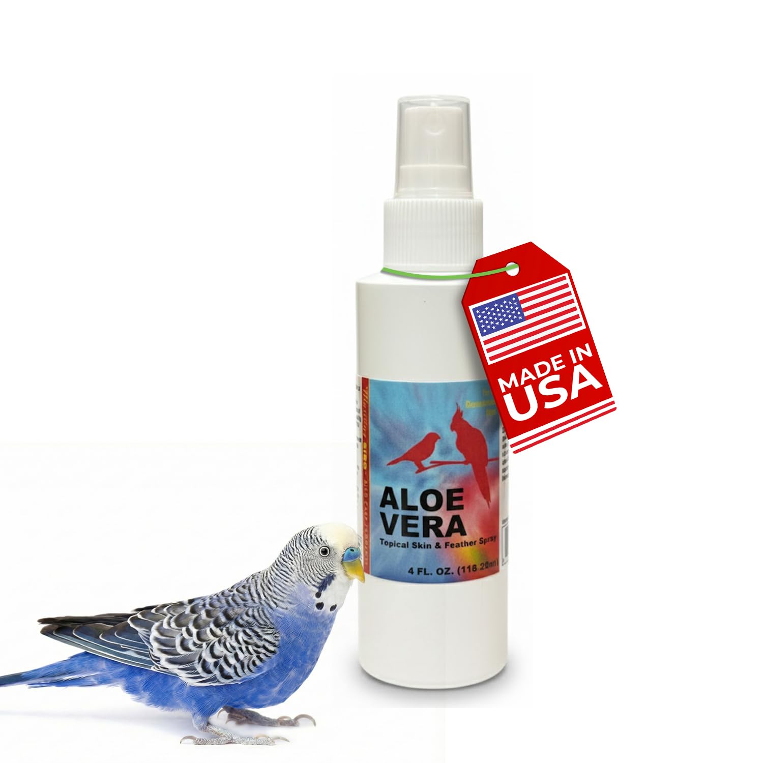Morning Bird Aloe Vera Spray bottle front view for gentle hydration.