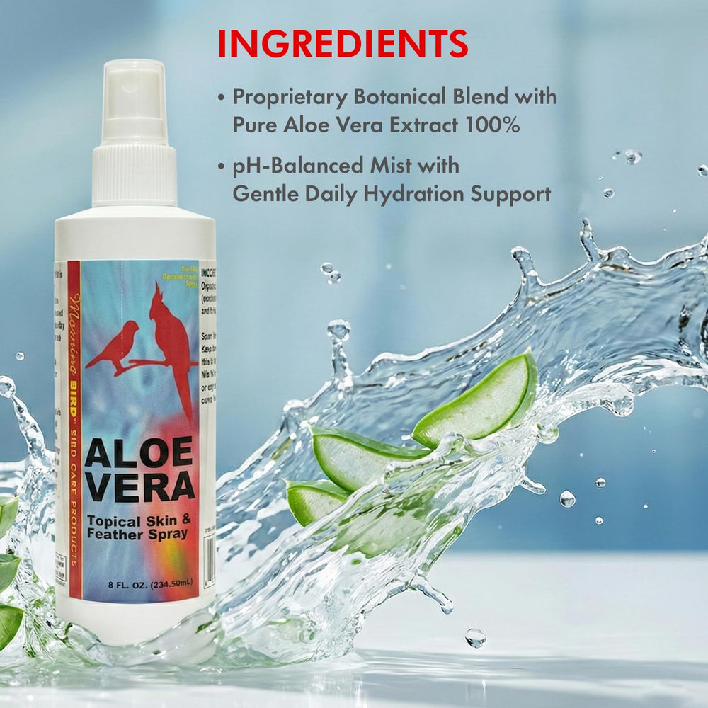 Morning Bird Aloe Vera Spray for daily bird care and maintenance.
