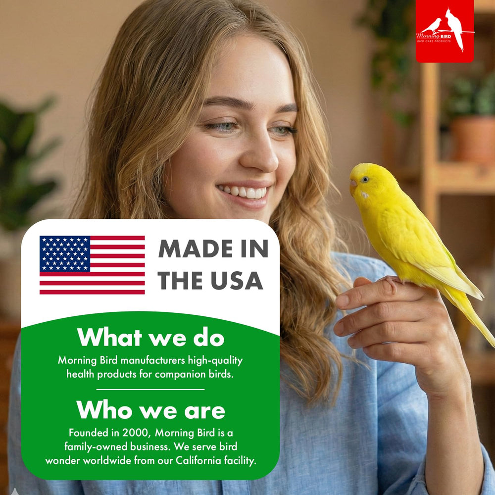 Morning Bird Aloe Vera Spray supports healthy feathers and skin care.