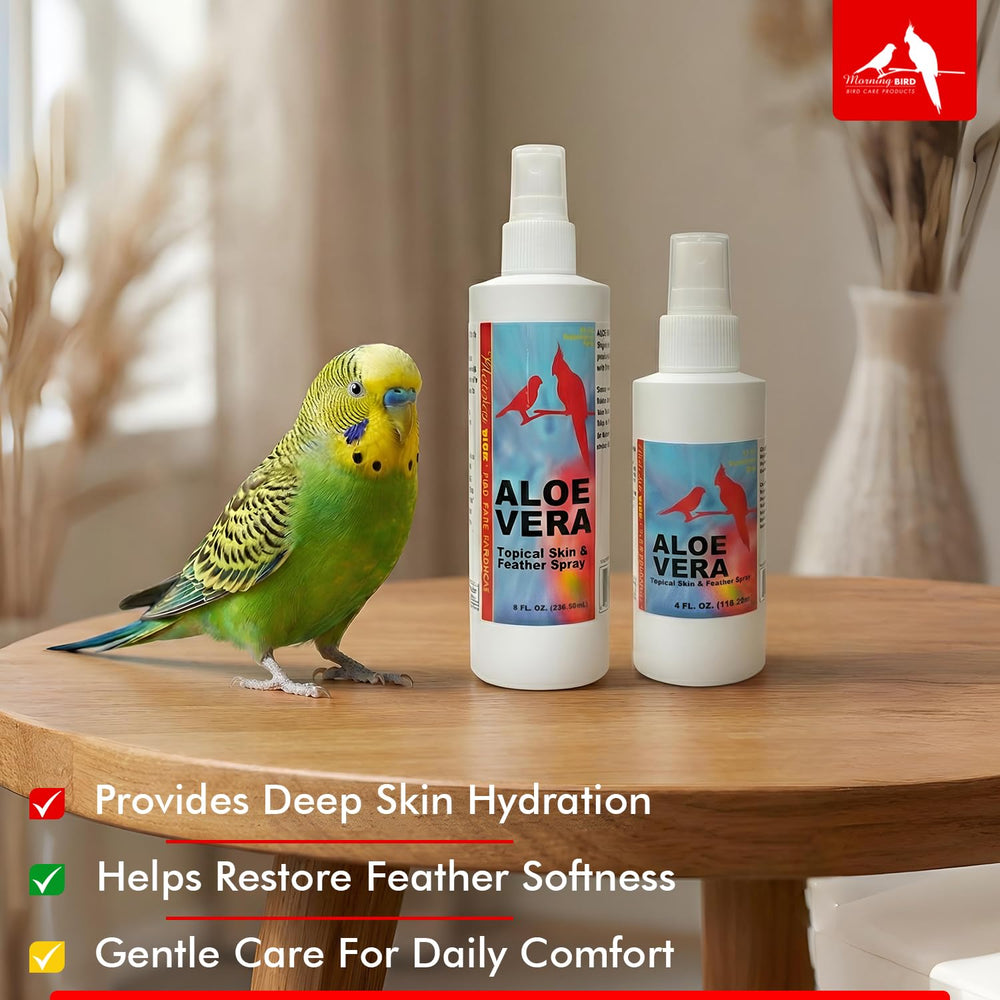 Morning Bird Aloe Vera Spray made in USA in Gilroy, California.