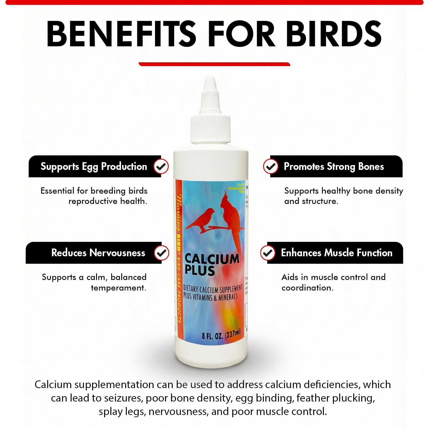 Morning Bird Calcium Plus Liquid hand feeding into the crop for easy administration.