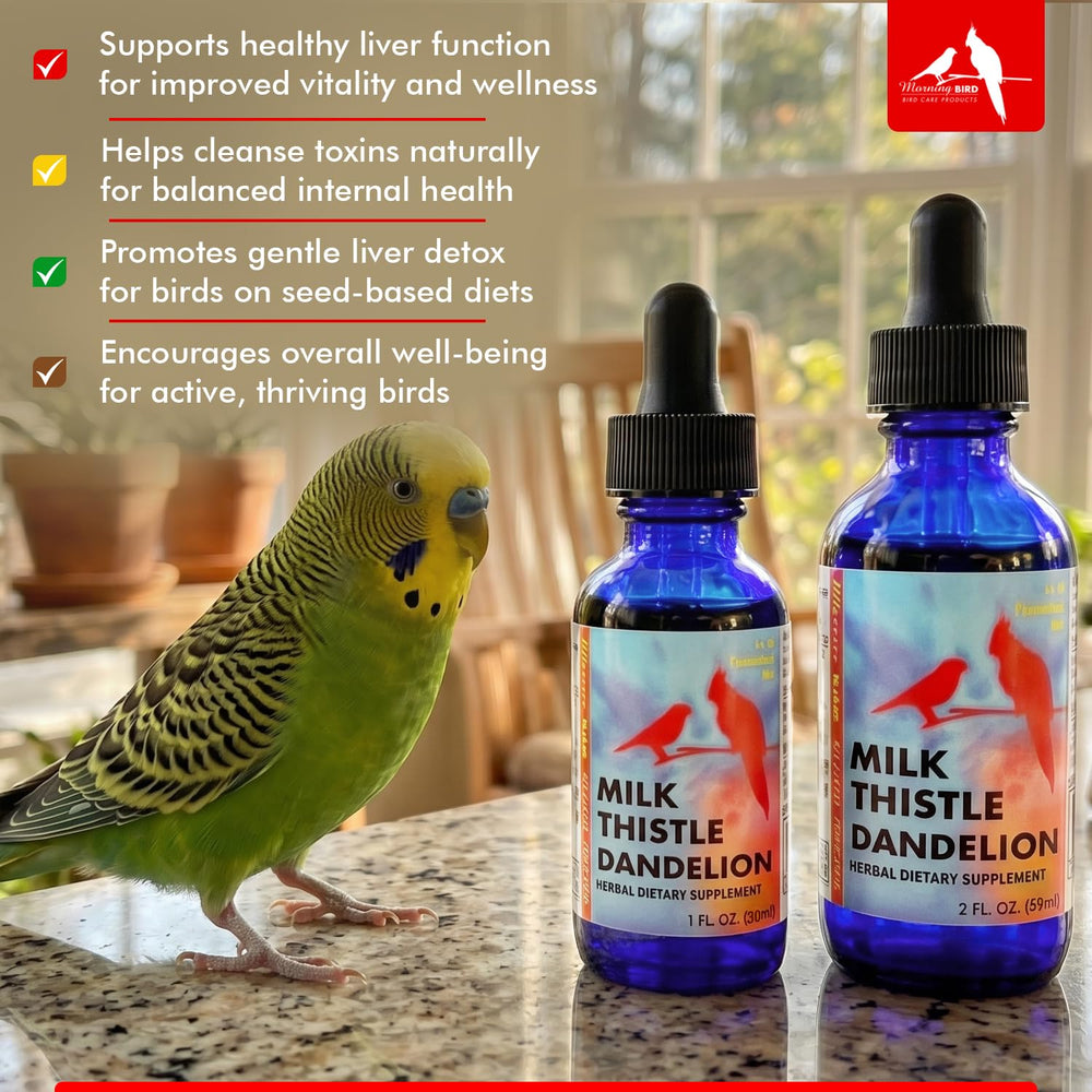 Morning Bird milk-thistle-dandelion usa-made-packaging signals trusted USA production