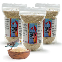 Morning Bird White Proso Millet Seed bag with fresh grains for birds energy