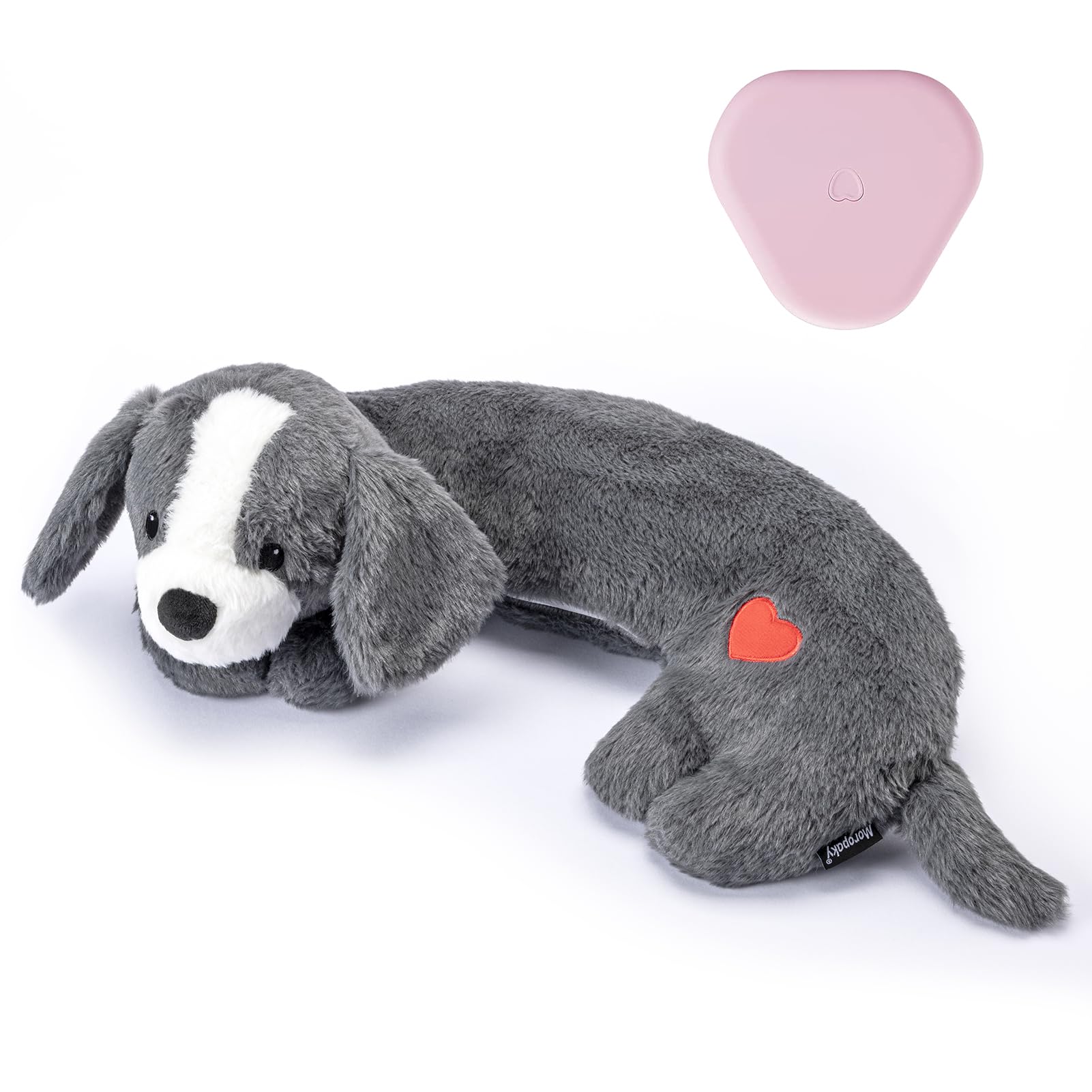Moropaky heartbeat puppy toy front view calms anxious puppies during separation