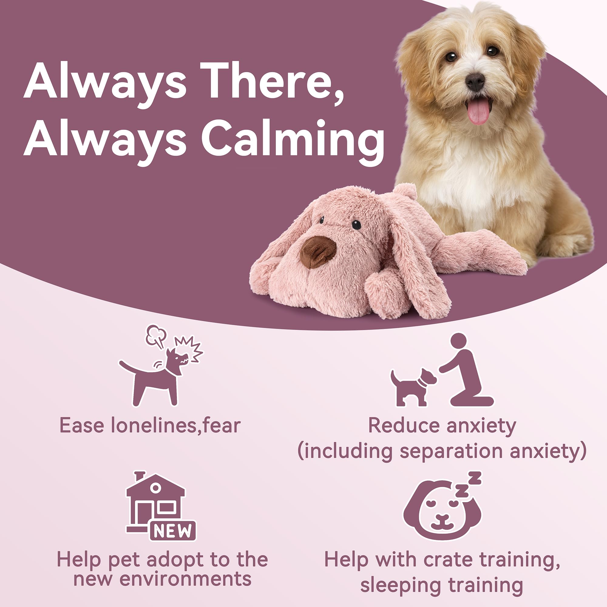 Moropaky Heartbeat Puppy Toy heartbeat module close-up highlighting lifelike rhythm