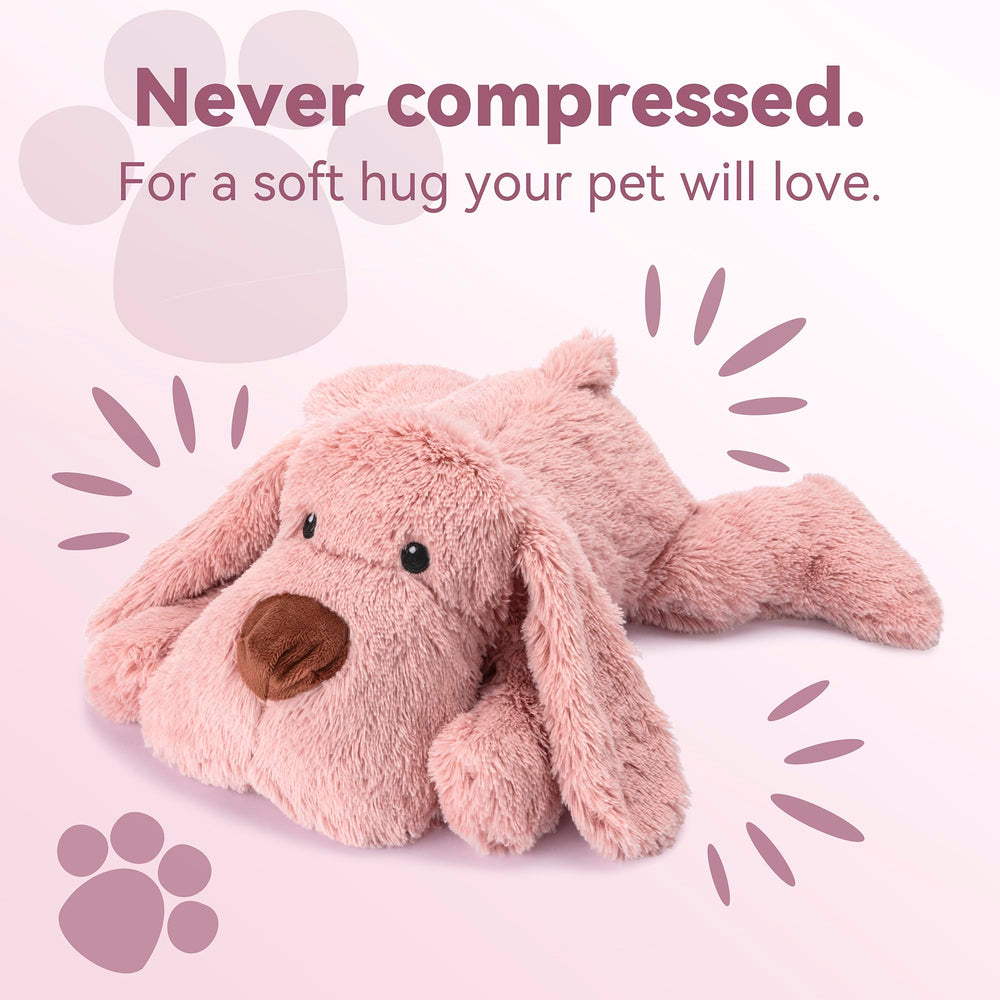 Moropaky Heartbeat Puppy Toy pink plush detail