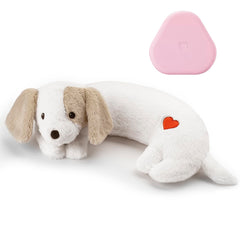 Moropaky Heartbeat Puppy Toy in plush cream for anxiety relief