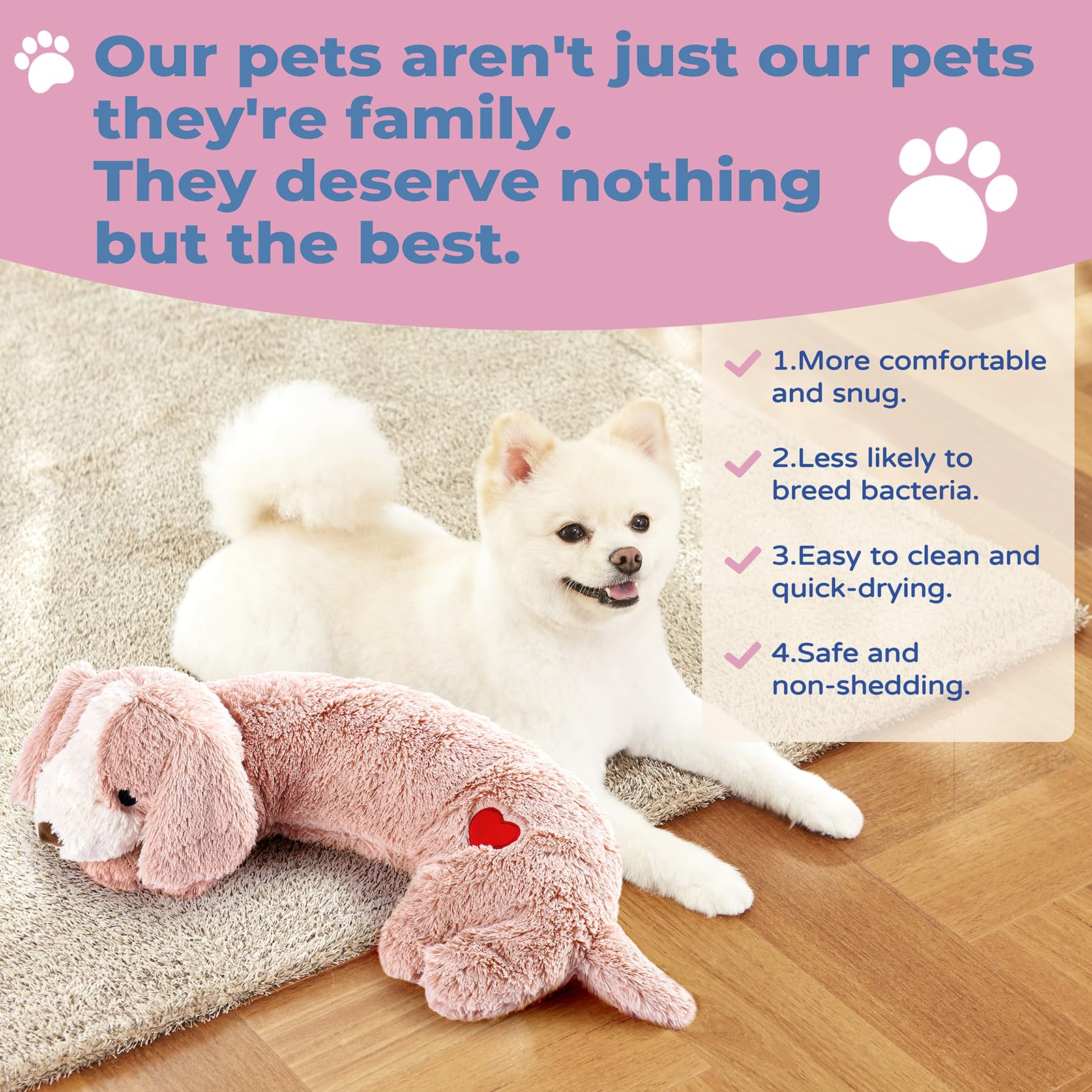 Moropaky heartbeat toy is machine washable with the heart removable