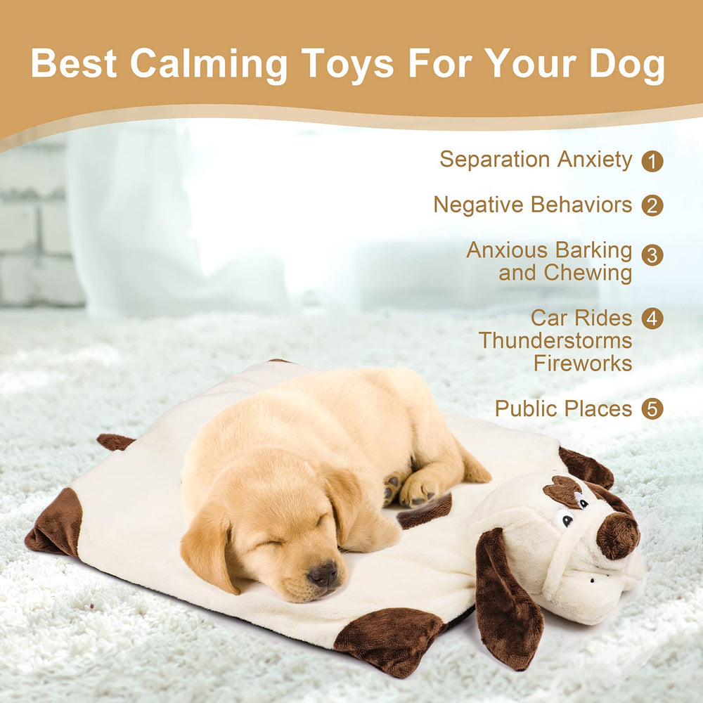 Moropaky Puppy Heartbeat Toy in kennel setting easing crate transitions