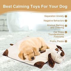 Moropaky Puppy Heartbeat Toy in kennel setting easing crate transitions