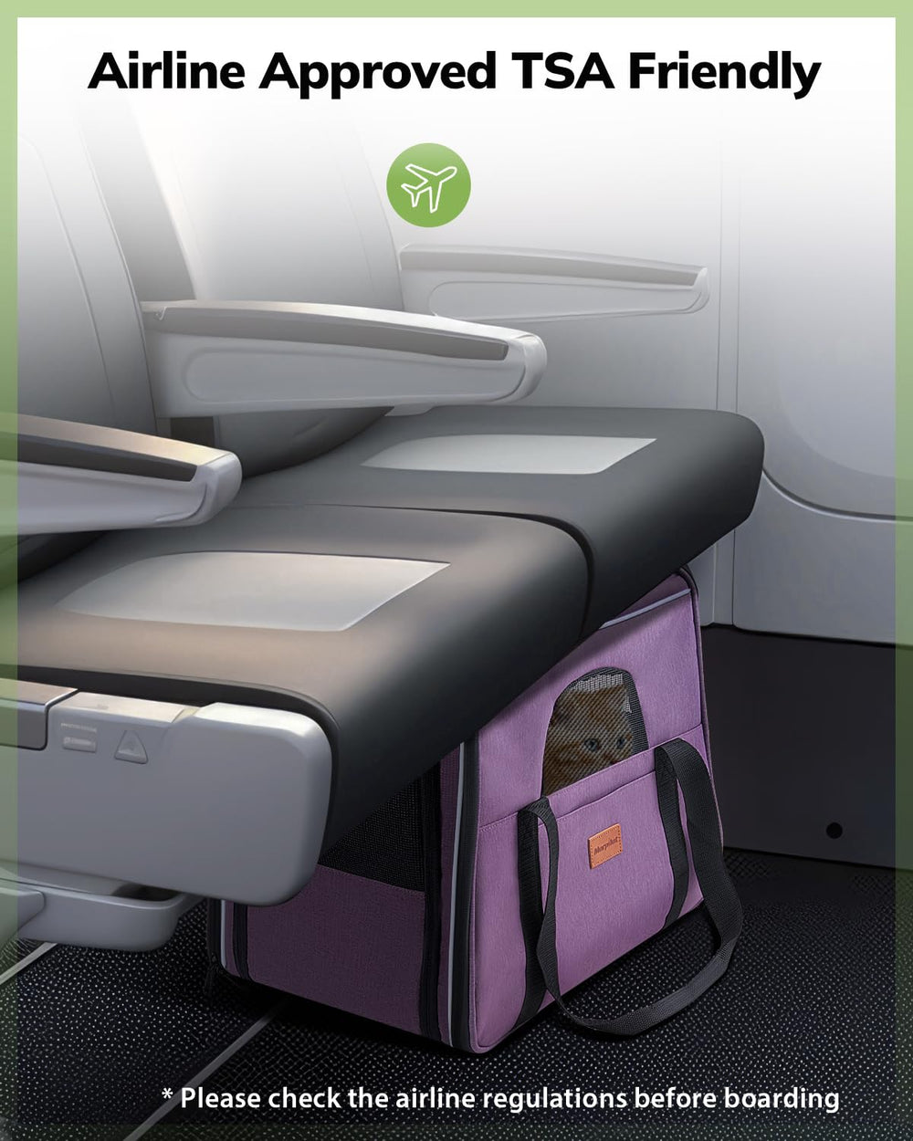 Morpilot cat carrier easy to clean with removable washable cushion