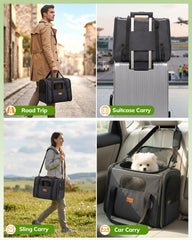 Morpilot Cat Carrier foldable bowl included for on-the-go hydration