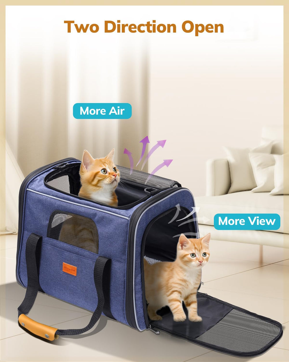Morpilot cat carrier versatile travel companion for car, train, and plane