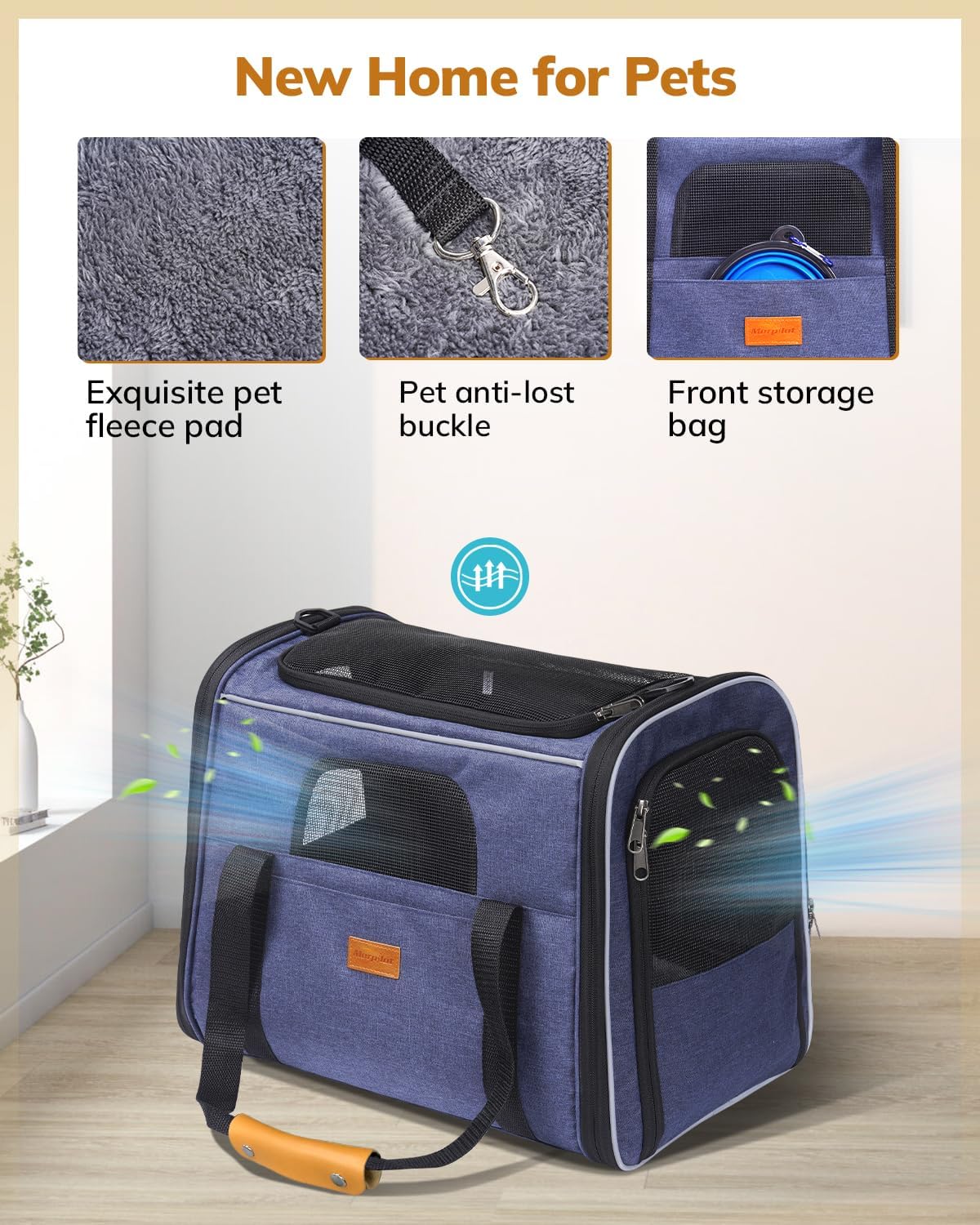 Morpilot foldable bowl attached to collar for on-the-go hydration.