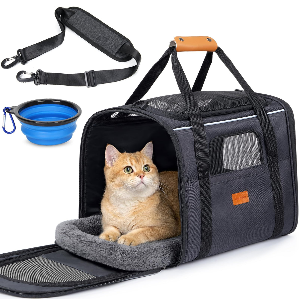 Morpilot pet carrier with spacious-large-cat-dog interior for comfortable travel