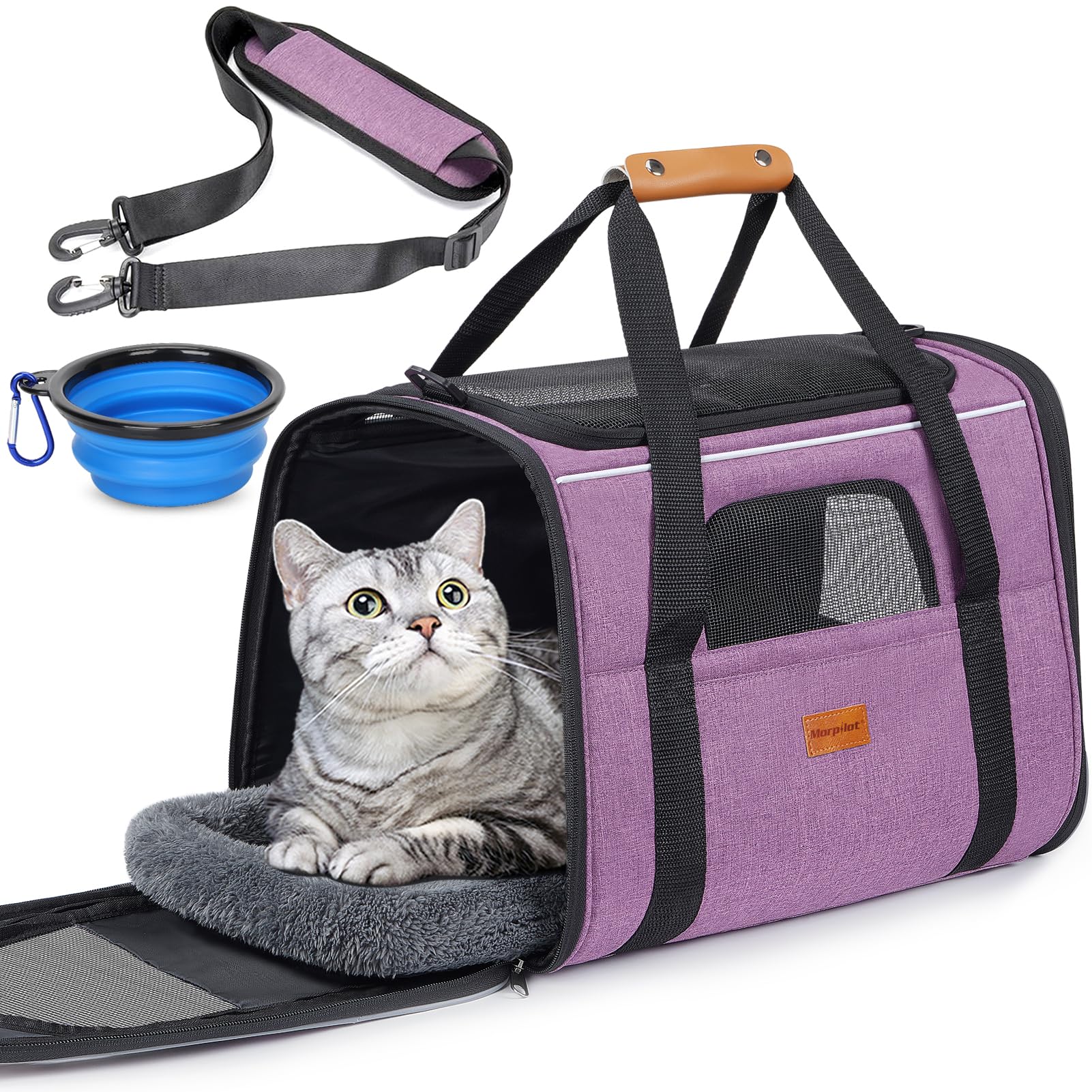 Morpilot Pet Travel Carrier Bag spacious interior for comfortable long trips