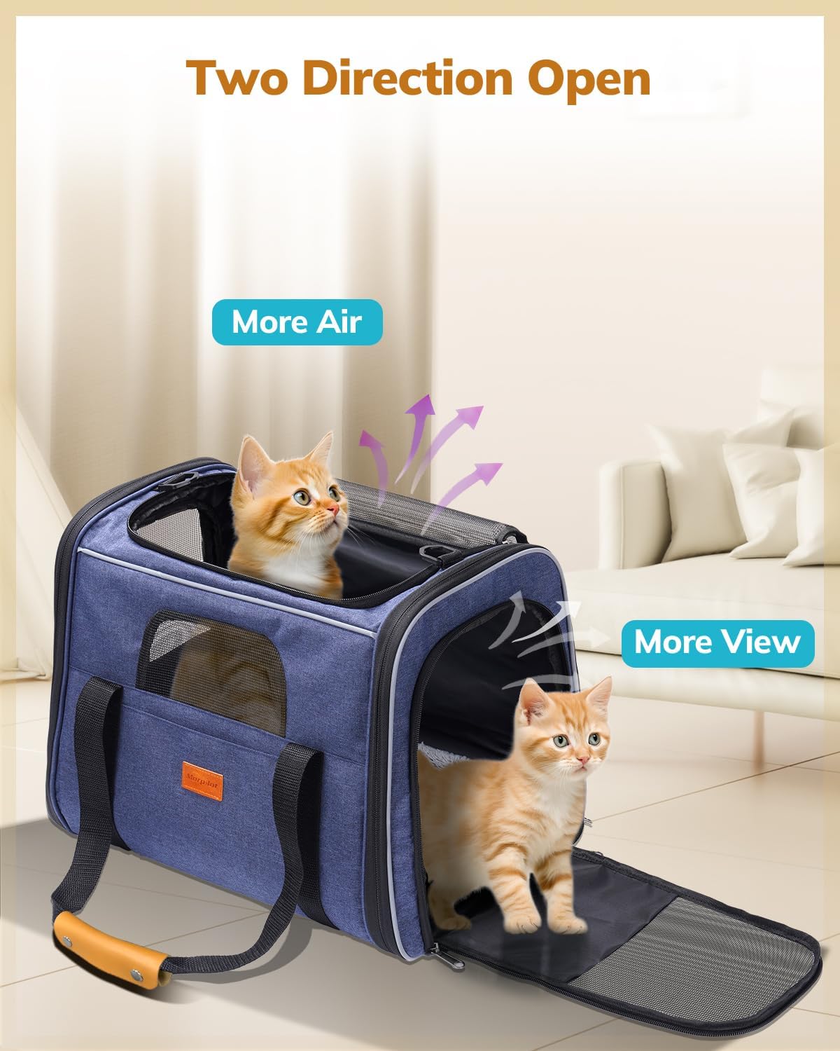 Morpilot versatile travel carrier in car, train, and airplane settings.