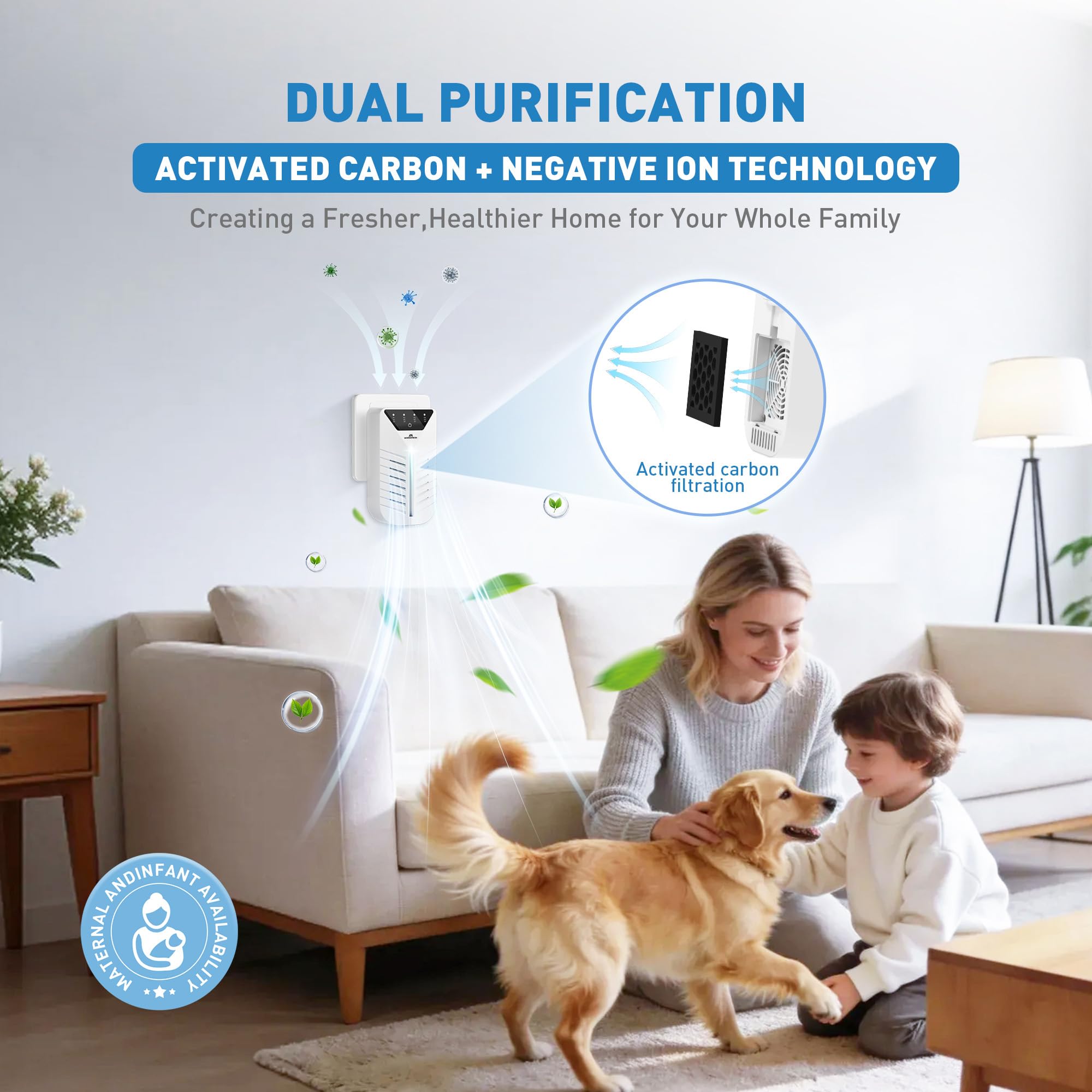 Morrerfresh deodorizer shows built-in fan for improved airflow.